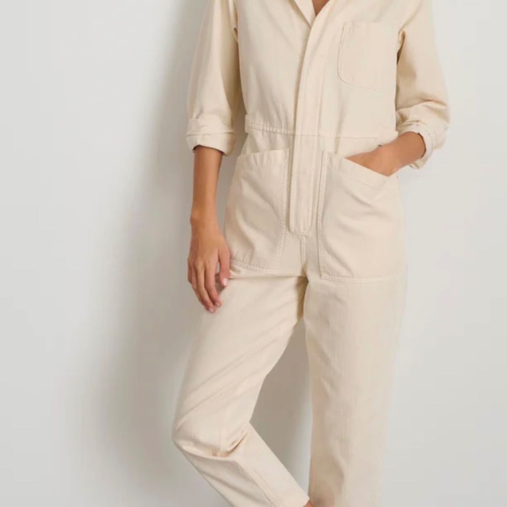 Alex mill ivory jump suit xxs